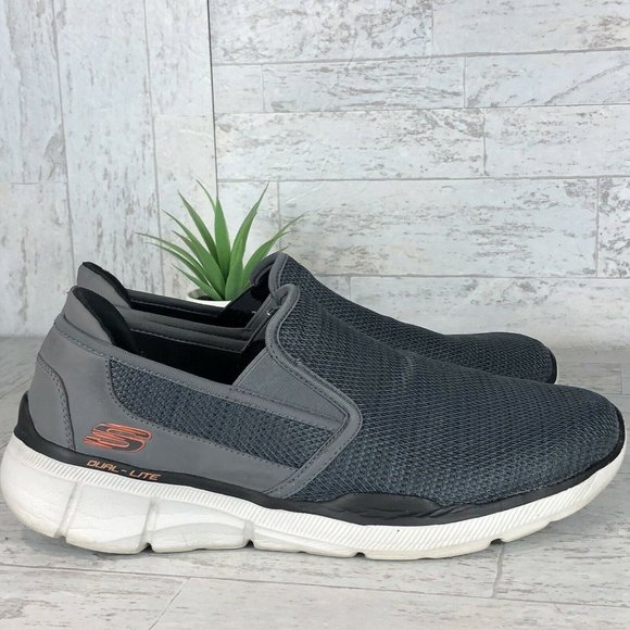 Skechers SN 52937S Gray Slip On Dual Lite Relaxed Fit Men's Sz 9 - Picture 5 of 12